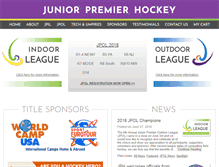 Tablet Screenshot of juniorpremierhockey.com